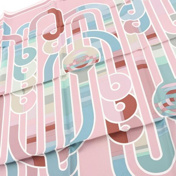HERMES Pink Silk Scarf - Picture 5 of 5